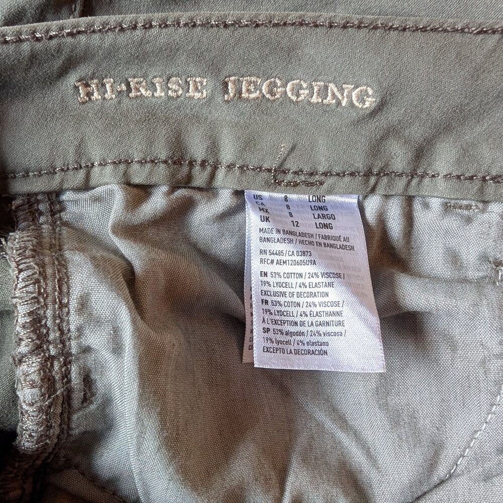 American Eagle Outfitters Hi-Rise Moto Jegging in Military Green - Picture 7 of 7
